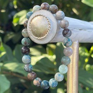 8mm Chrysocolla Stretch Bead Bracelet